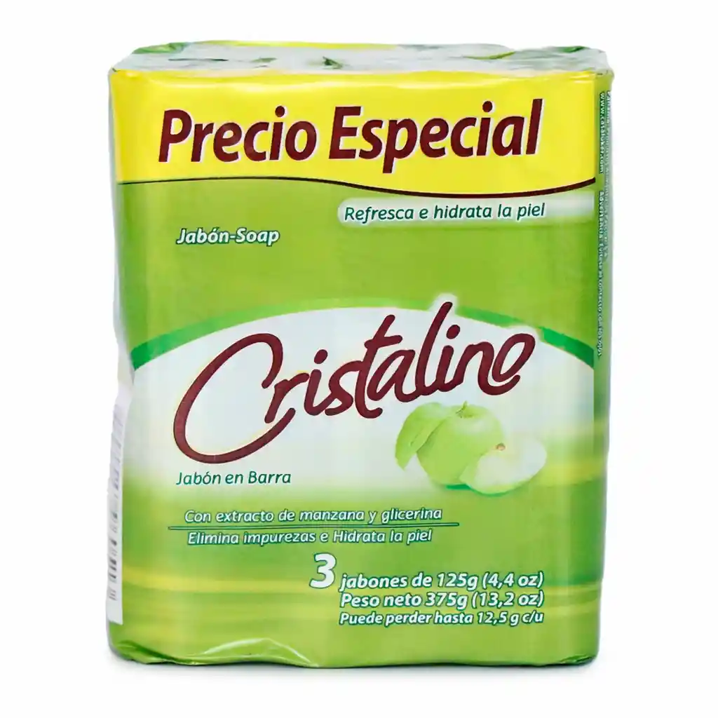 Cristalino Jabón de Manzana en Barra