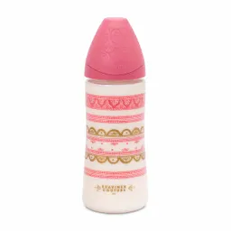 Suavinex Biberón Couture Lhigh Azul Rosado
