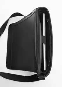 Bolso Mesenger Negro Talla 99 Hombre Mango