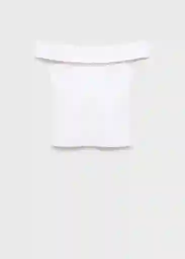 Top Pepe Blanco Talla M Mujer Mango