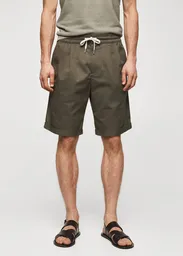 Bermuda Nello Khaki Talla 44 Hombre Mango