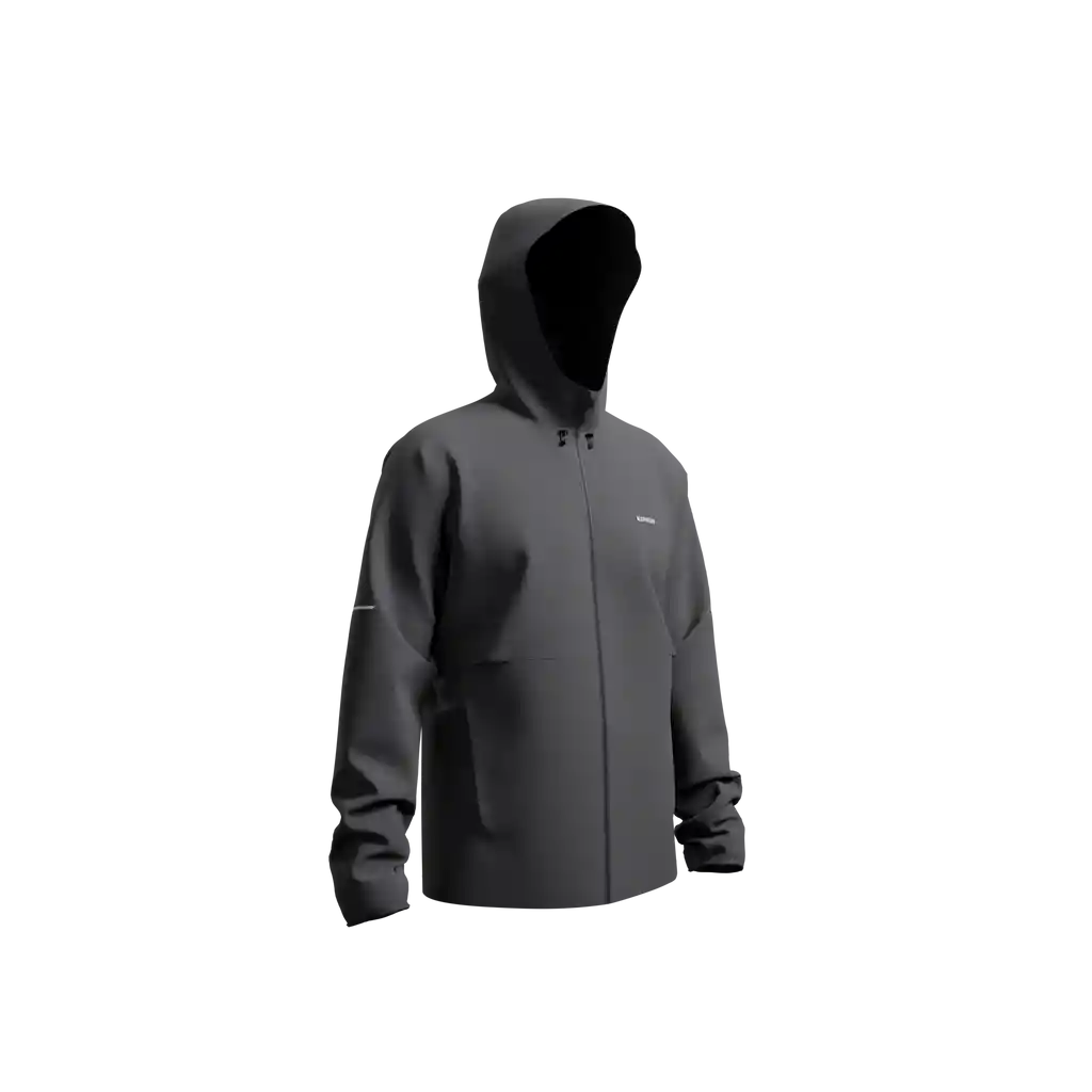 Chaqueta Impermeable Run 100 Hombre Negra