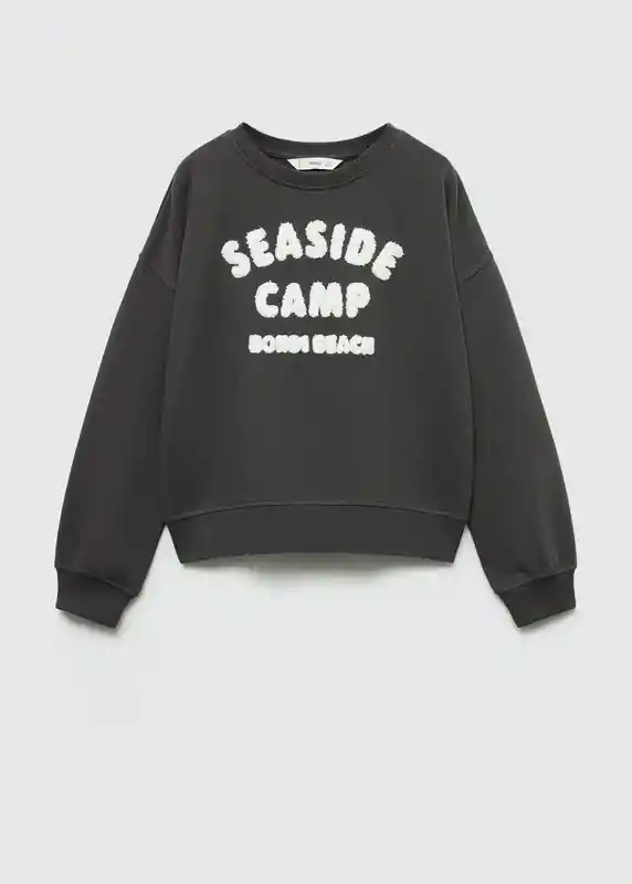 Sudadera Seaside Antracita Talla 12 Niñas Mango