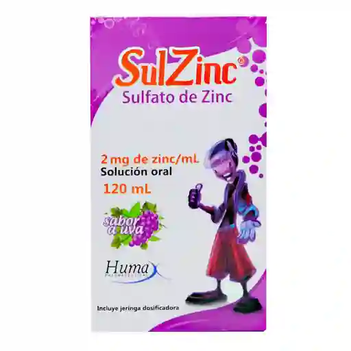 Sulzinc Solución Oral Uva (2 mg/mL)