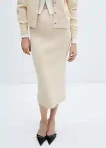 Falda Nora Crudo Talla L Mujer Mango