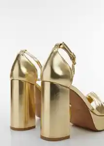Sandalias Verti Oro Talla 38 Mujer Mango