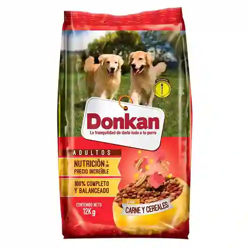 Donkan Alimento para Perro Adulto Sabor a Carne y Cereales