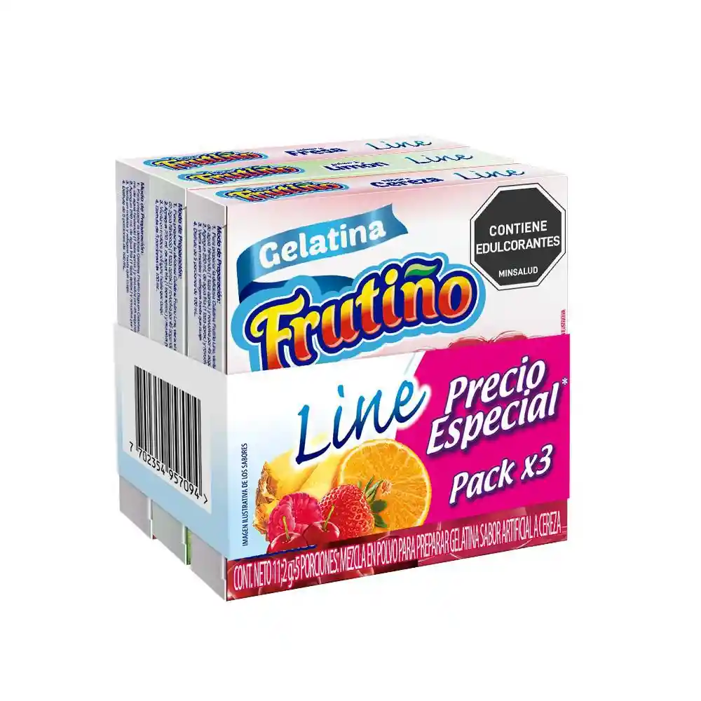 Frutiño Mezcla Polvo Gelatina Sabor Artificial Surtidas