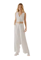 Pantalón Lino Ivory Talla 16 Arkitect