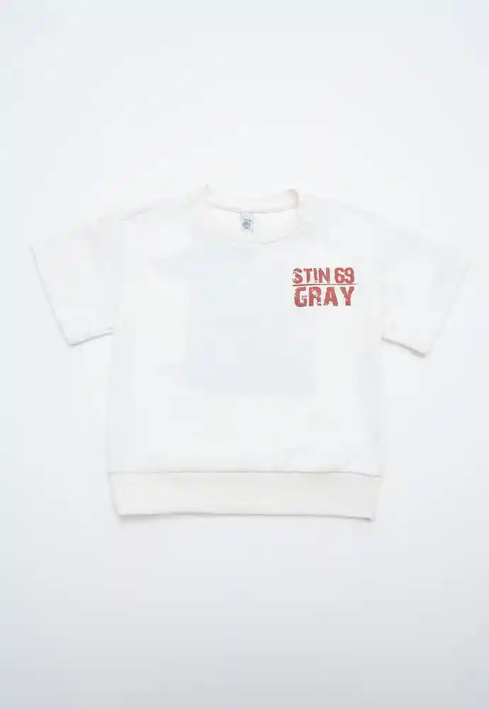 Camiseta Manga Corta 12/18mese-ivory