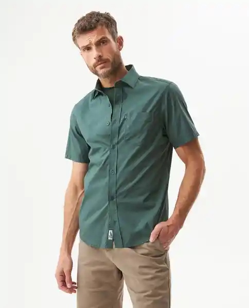 Camisa Carbón Pocket Verde Topiario Ultraoscuro L Chevignon