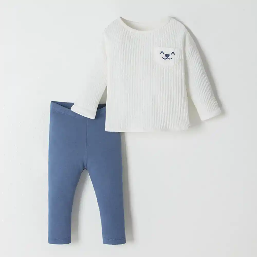 Conjunto Camiseta y Pantalón Largo Bebito Bastian Baby Fresh Talla 0-3m