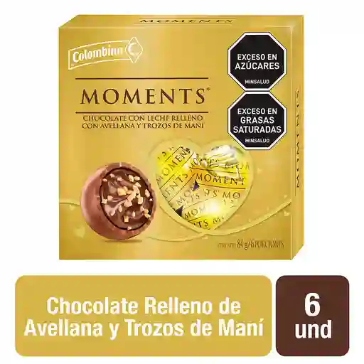 Moments Chocolate Relle Avellan Y Mani 84 Gr