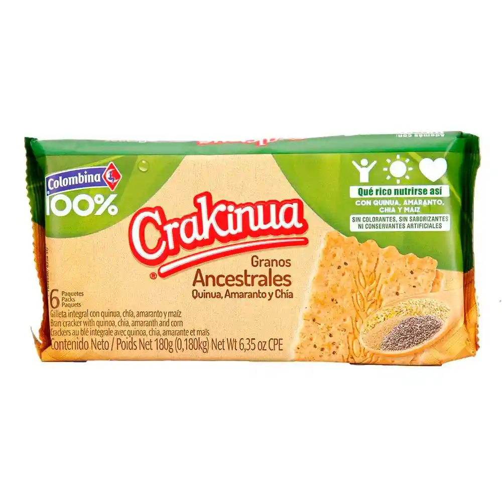 Crakinua Galleta Integral con Granos Ancestrales