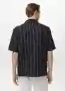 Camisa Formen Negro Talla M Hombre Mango