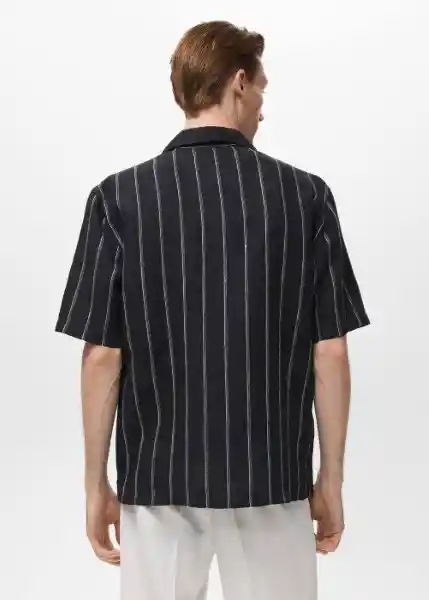 Camisa Formen Negro Talla M Hombre Mango