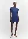 Vestido Niza Azul Talla S Mujer Mango