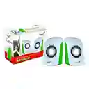 Genius Parlantes Blanco - Verde SP-U115 1.5 w