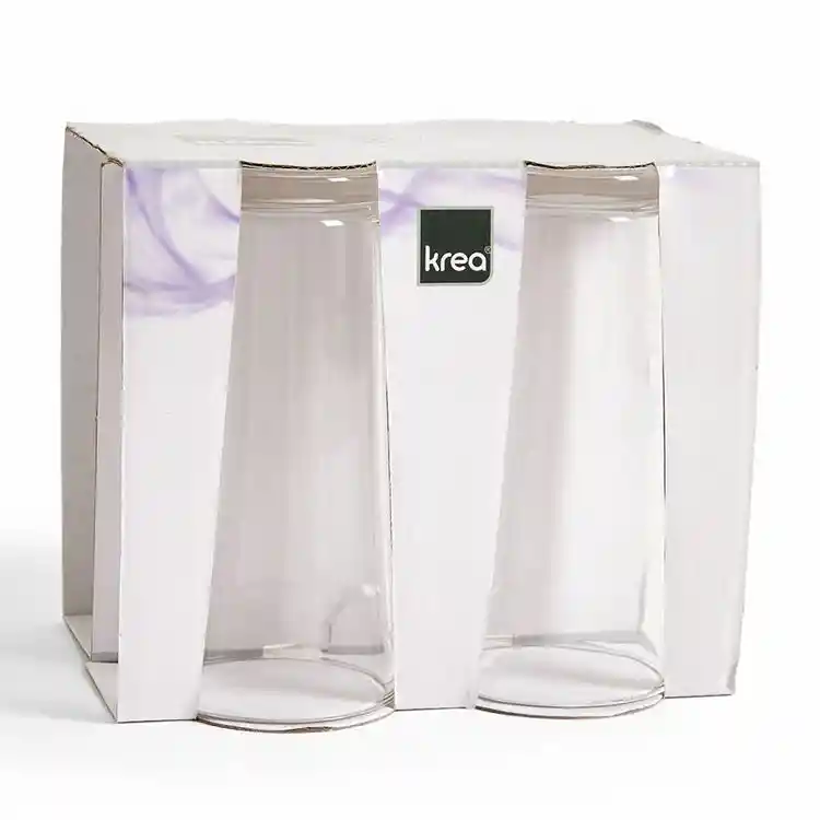 Krea Set Vasos Altos Lisos Básicos