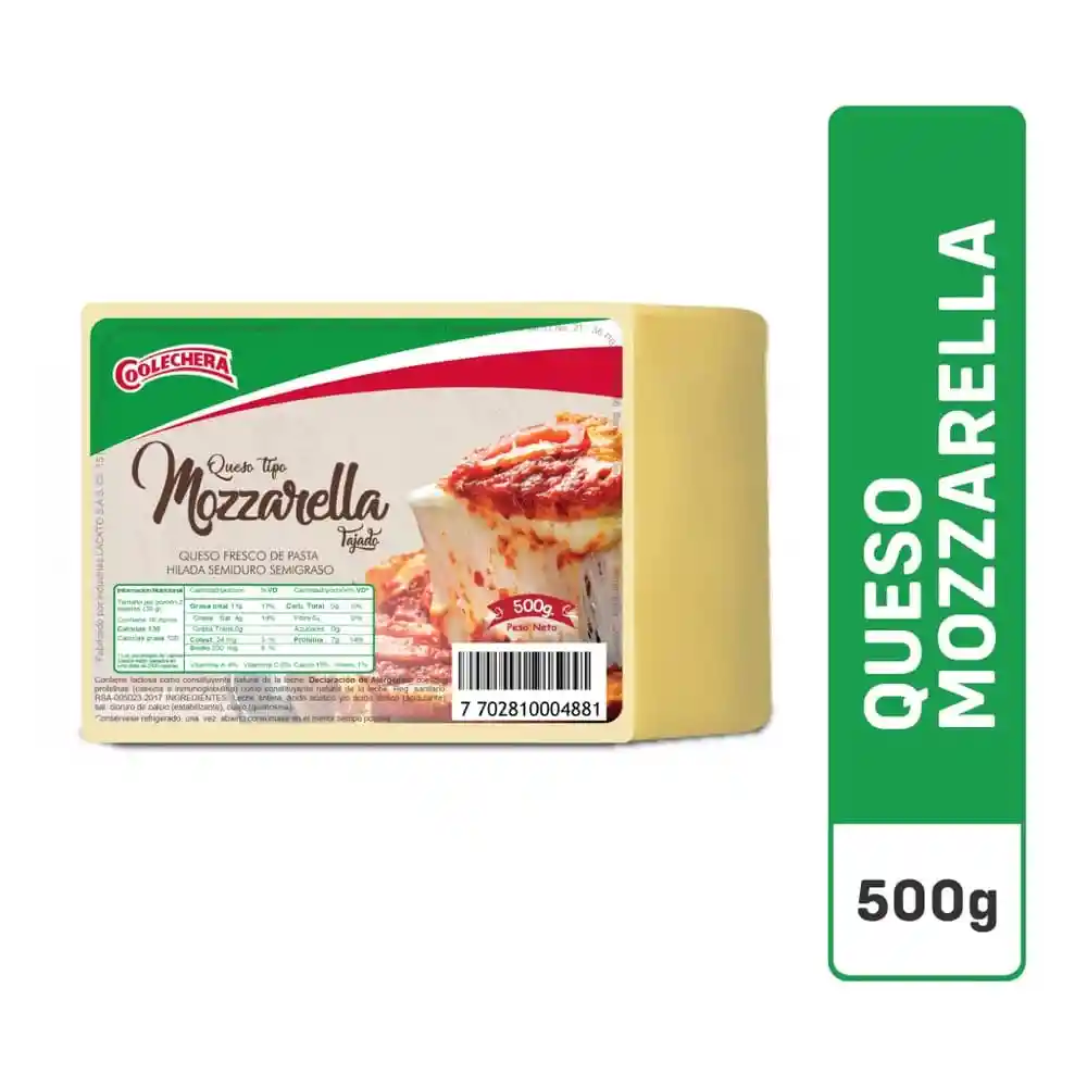 Coolecheraa Queso Mozzarella Tajado