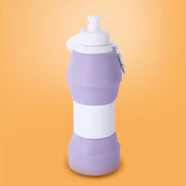 Vaso Plástico Plegable de Silicona Púrpura 600 mL Serie Miniso