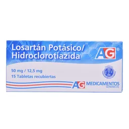 Losartan Potásico Hidroclorotiazida Tabletas Recubiertas