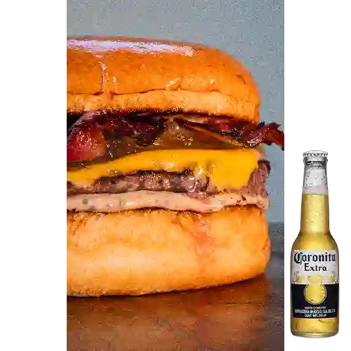 Combo Truffle Burger + Cerveza Coronita Bot. 210ml