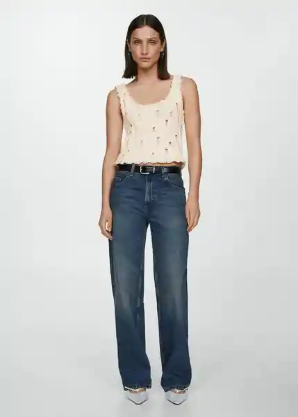 Top Crew Offwhite Talla S Mujer Mango