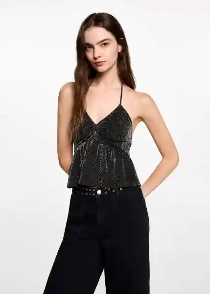 Top Ale Negro Talla 20 Teen Niñas Mango