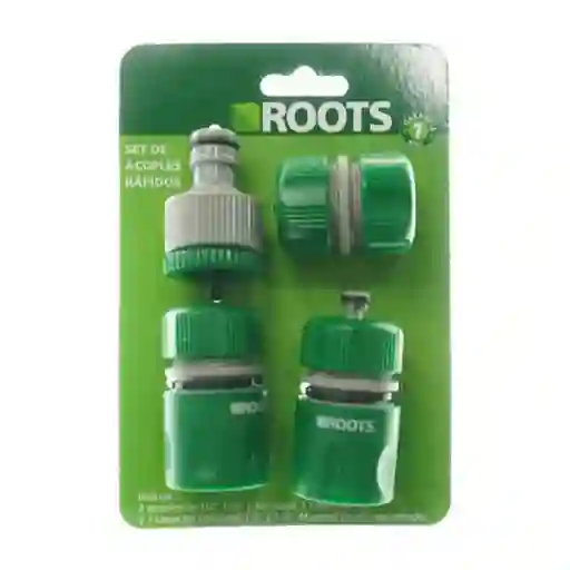 Roots Set de Acoples Plásticos 1/2 y 3/4