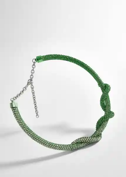 Collar Hibisco Verde Talla 99 Mujer Mango
