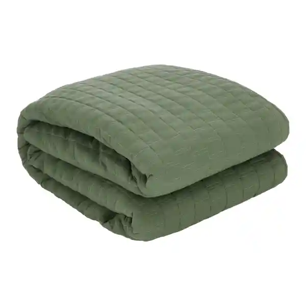 Cobertor Quilt Microfibra Verde King XL Diseño 0002 Casaideas