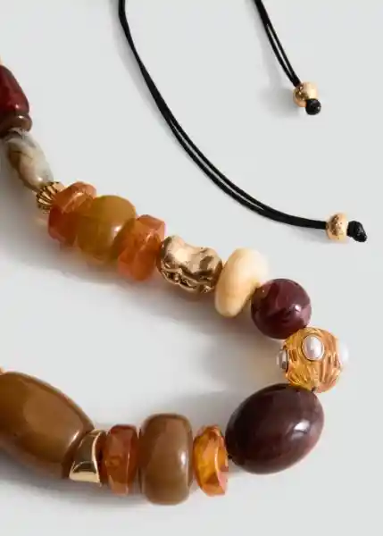 Collar Travis Marrón Talla 99 Mujer Mango