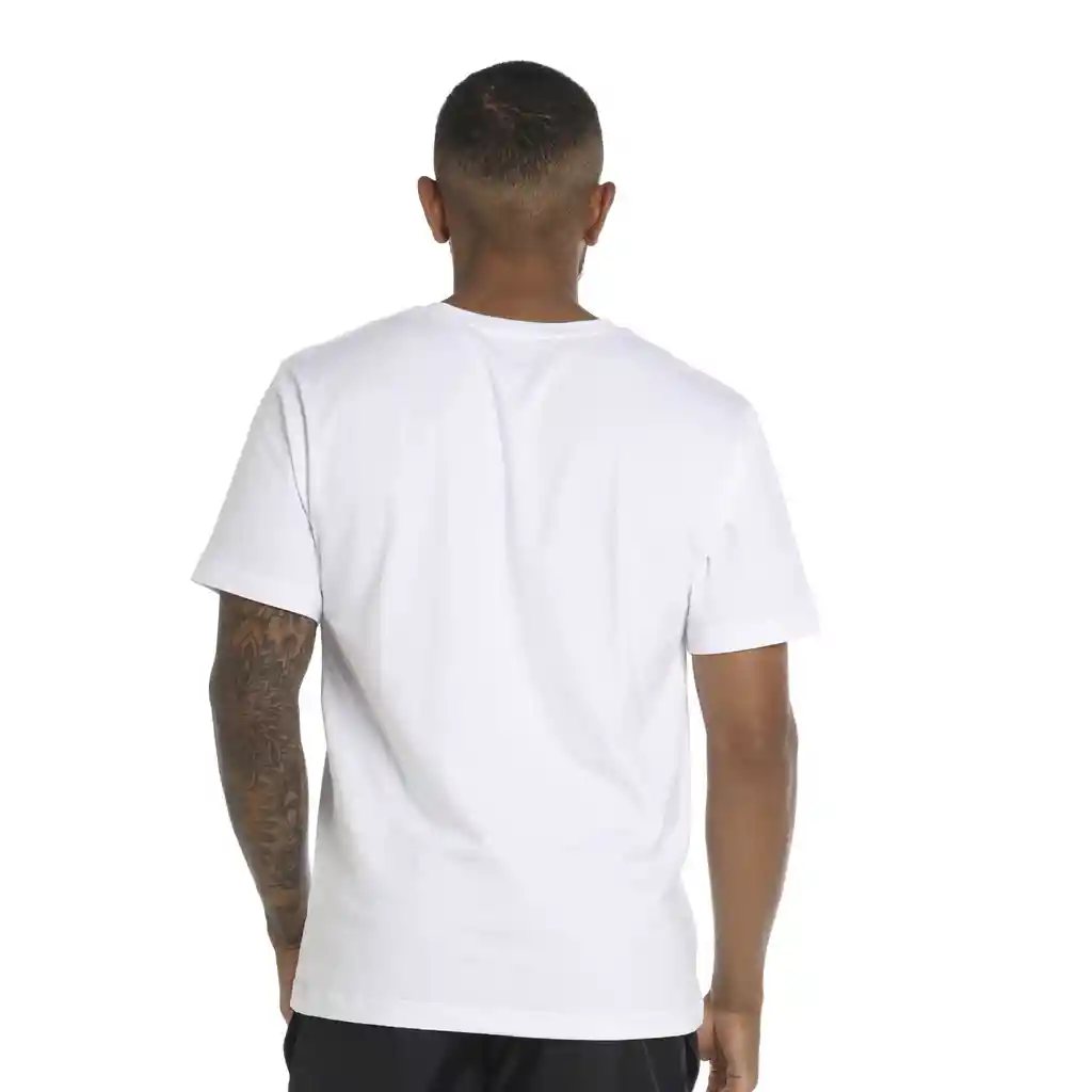Camiseta Manga Corta Tide Stripe Hombre Blanco-s
