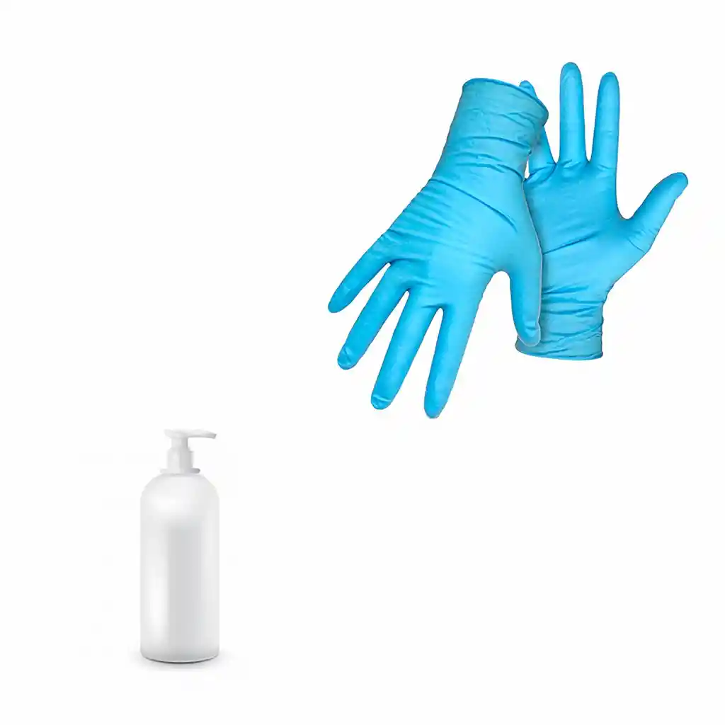 Nitrilo Ortix Jabon Liquido Botella 250 Ml+ Guantes Deazul Par