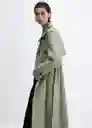 Gabardina Trench Angela Khaki Talla 24 Mujer Mango