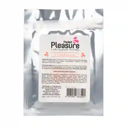 Pocket Pleasure Lubricante Flavor Mix Frambuesa Sachet