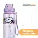 Botella de Plástico de Con Correa Snoopy Morado 800 mL Miniso