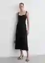 Vestido Cali Negro Talla M Mujer Mango
