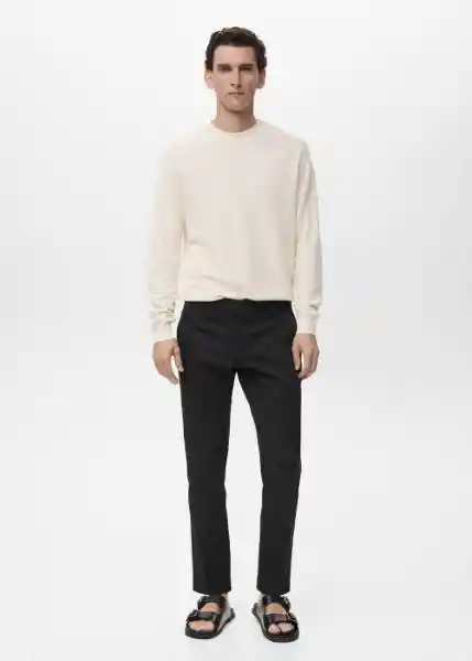 Pantalón Prato Negro Talla 38 Hombre Mango