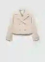 Saco Trench Lipa Beige Talla XS Mujer Mango