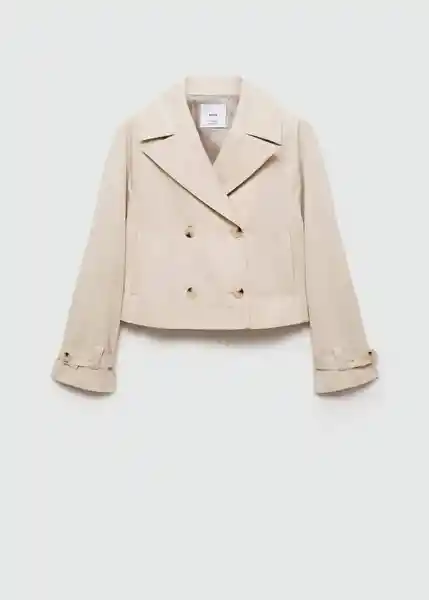 Saco Trench Lipa Beige Talla XS Mujer Mango