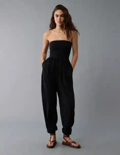 Enterizo Mujer Negro Talla: MEDIUM 8222001 American Eagle