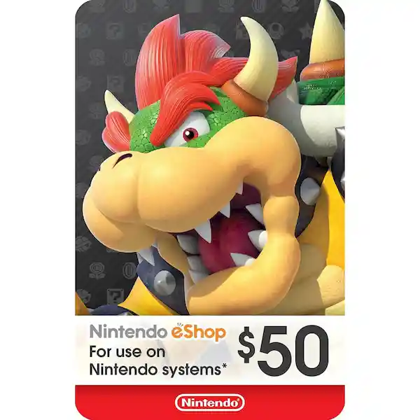 Nintendo Tarjeta Eshop Card Región Estados Unidos $50