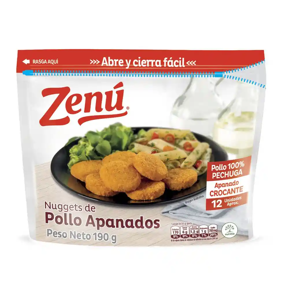 Zenú Nuggets de Pollo Apanado Congelado