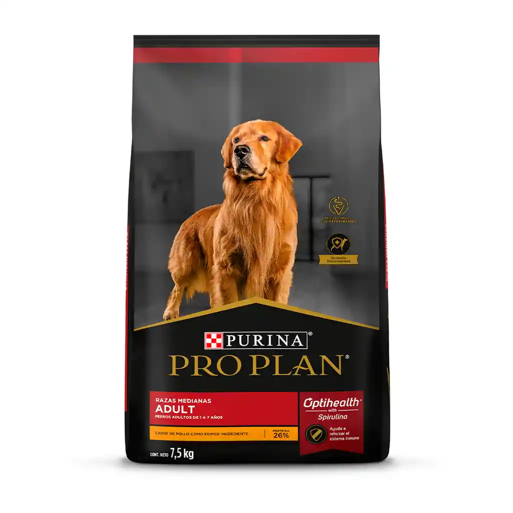 Comida para Perros adultos razas mediana Purina Pro Plan x 7,5 kg