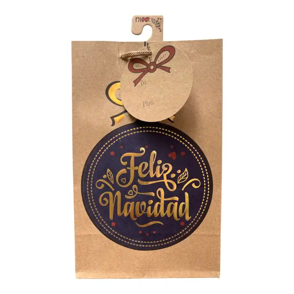 Bolsa Nico Navidad Kraft Peque�a