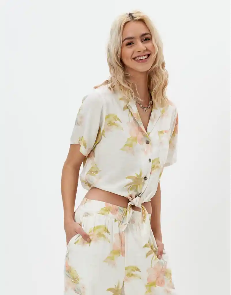 Camisa Mujer Blanco Talla SMALL 400386697762 American Eagle