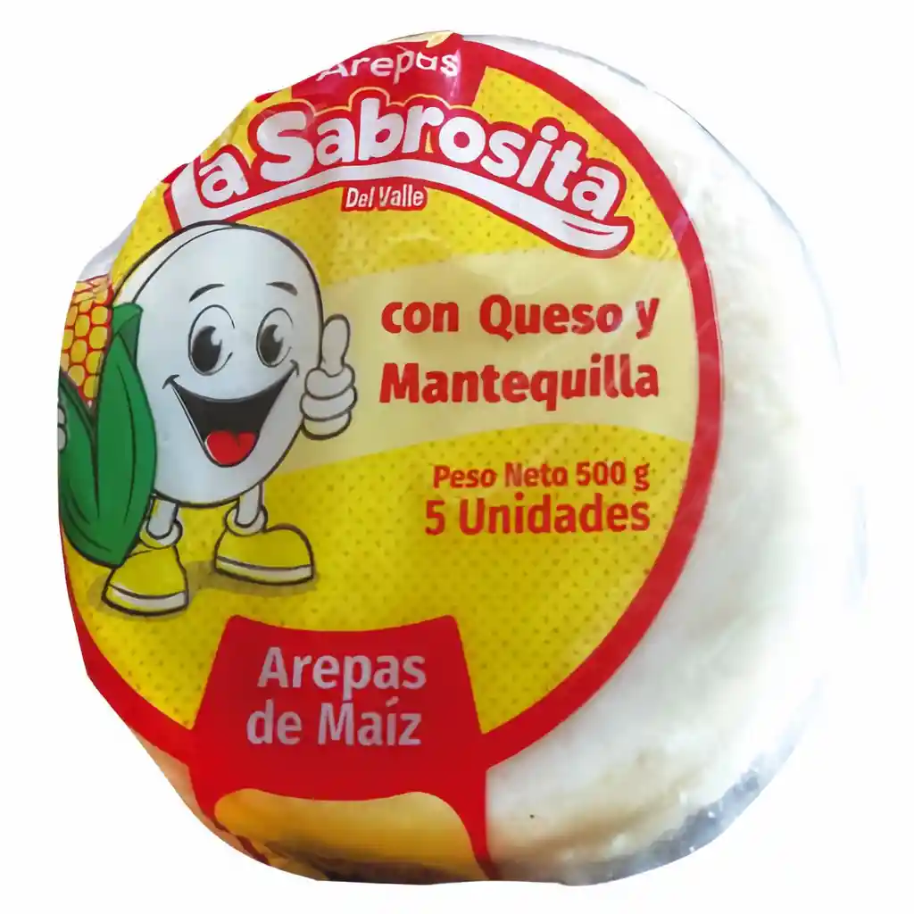 La Sabrosita Arepas de Maíz con Queso y Mantequilla