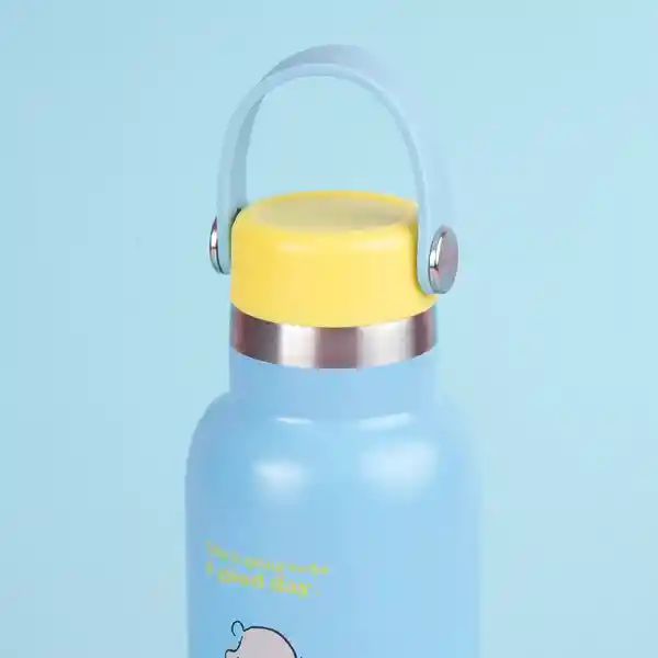 Termo de Con Asa y Funda Snoopy Colorful Azul 500 mL Miniso